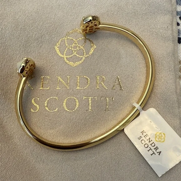 Kendra Scott Elton Gold Ivory Cuff Bracelet - Picture 2 of 10